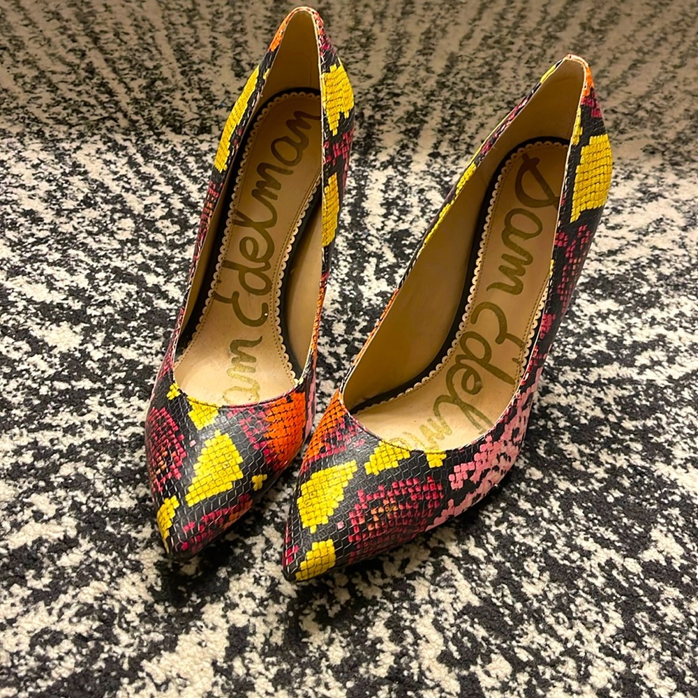Beautiful snakeskin, printed high heels